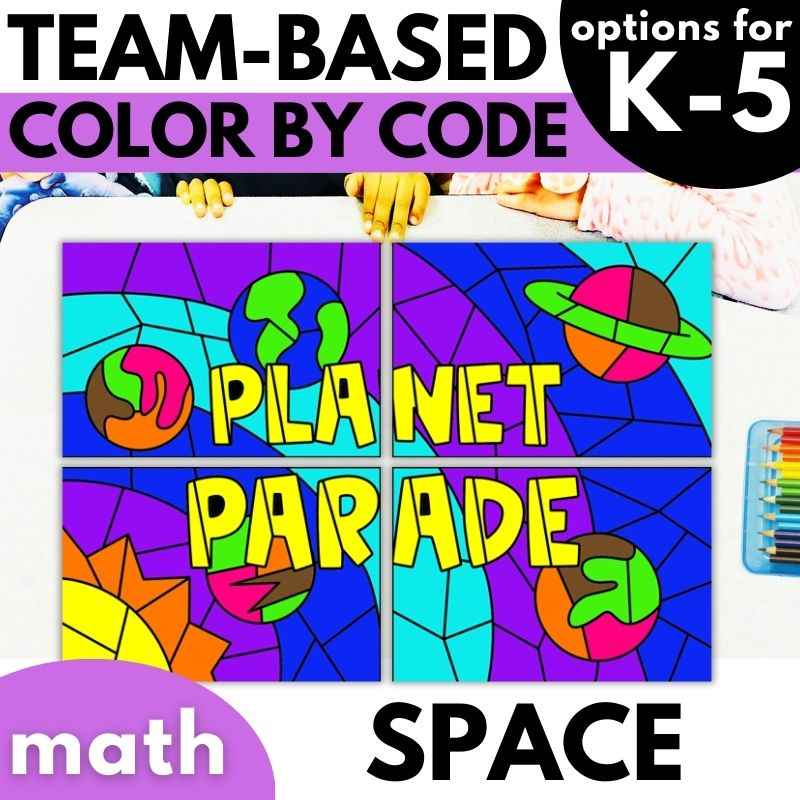 Outer Space Math Coloring Activities