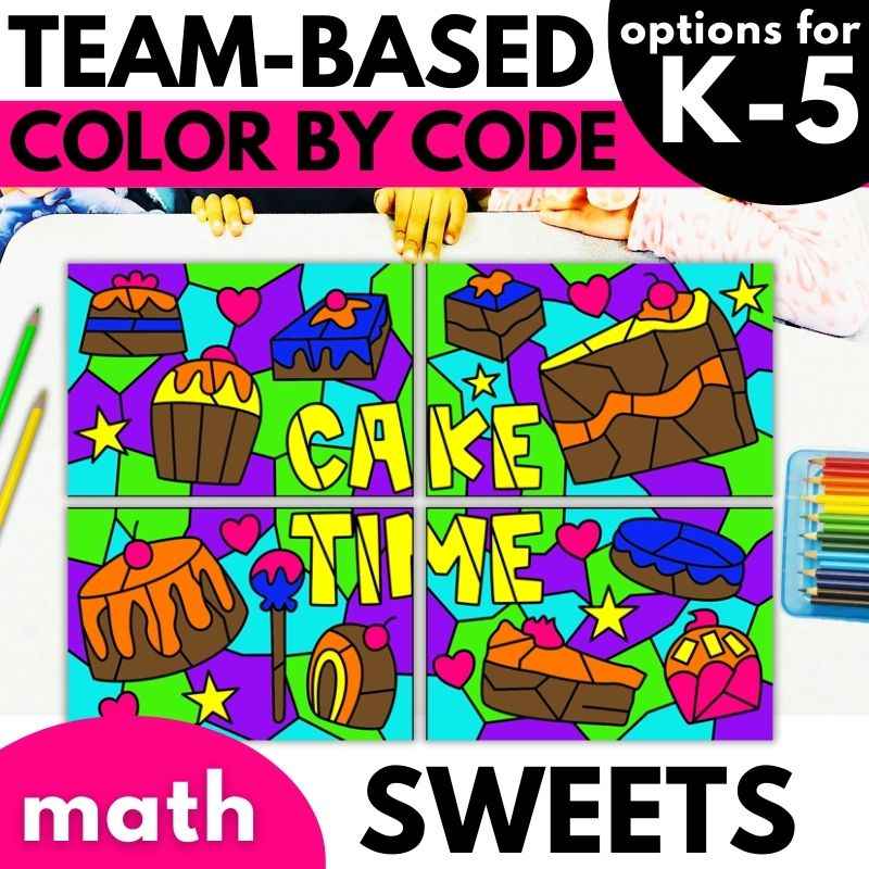 Sweets Math Coloring Activities