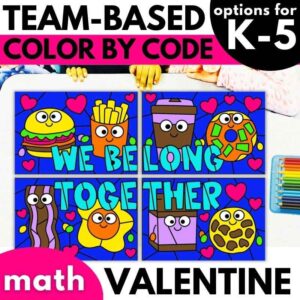 Valentine's Day Math Coloring Activities