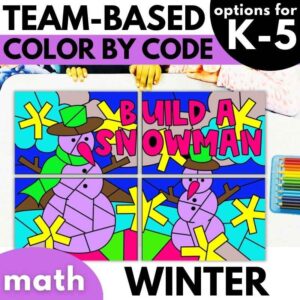 Winter Math Coloring Activities