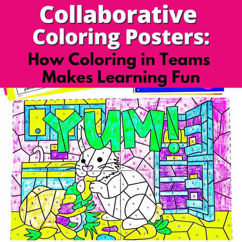 collaborative coloring posters for teamwork practice