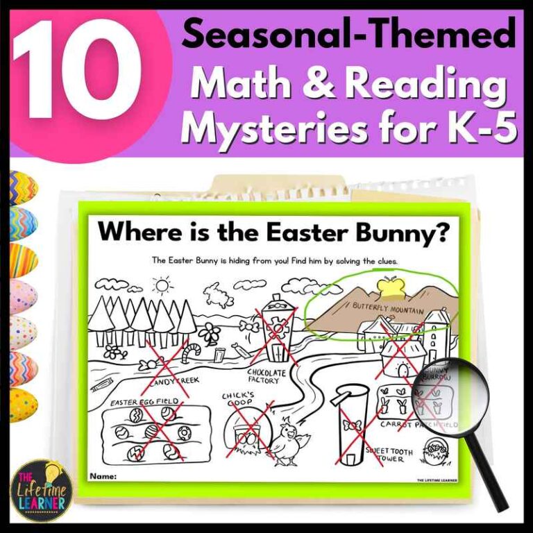 10 seasonal mysteries for math and reading in k-5