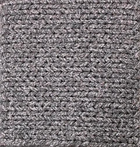 Stair runner carpet with durable textured loop pile in neutral gray tones.