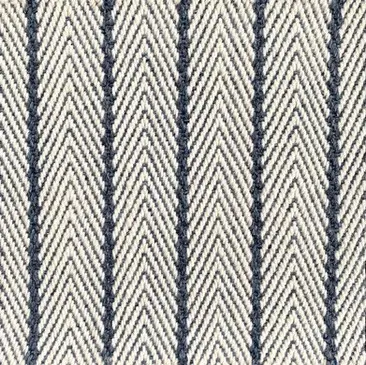 Elegant navy and white striped carpet pattern with chevron design, ideal for stylish flooring solutions.