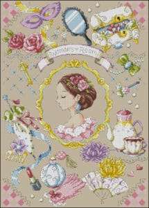  cross-stitch pattern Woman's room