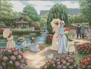 Walk in the park-cross-stitch design