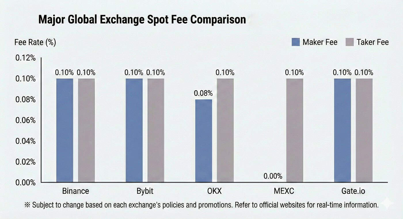 Comparison of maker and taker fee structures in spot cryptocurrency trading