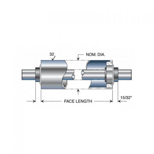 Lightweight Aluminum Dead Shaft Idler Rolls