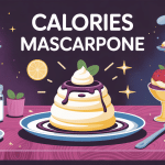 Image vectorielle colorée calories du mascarpone nutrition