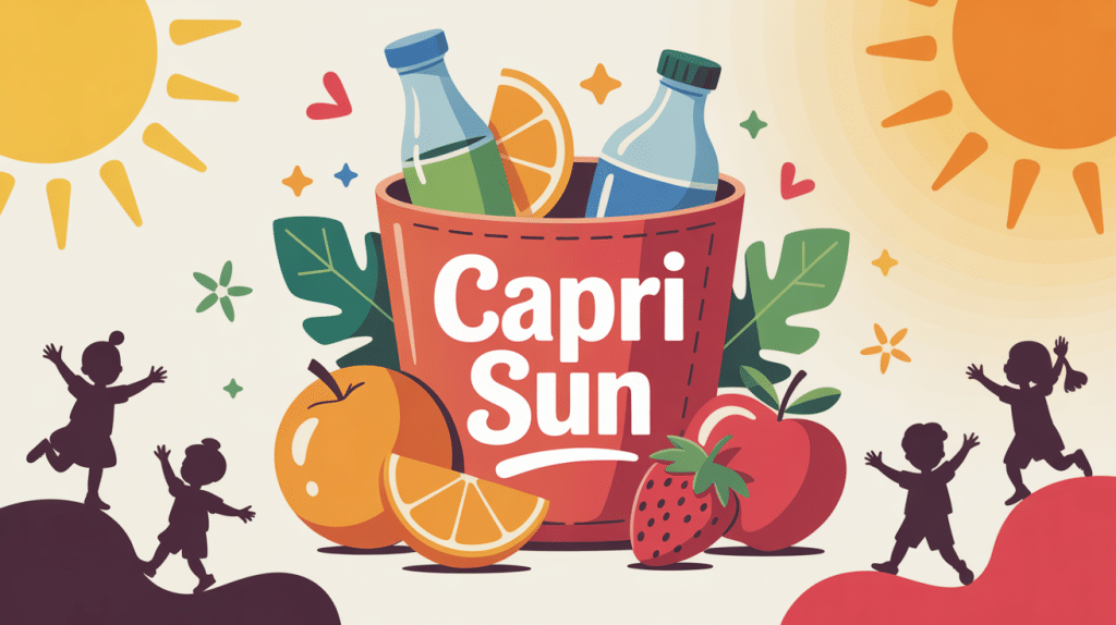 caprisun poche fruits enfants illustration ludique