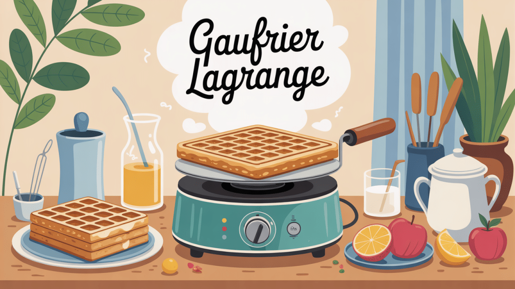 gaufrier lagrange sur table familiale petit-déjeuner
