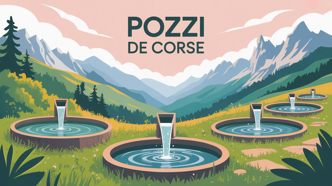 illustration des pozzi corse vue globale pelouse eau montagne