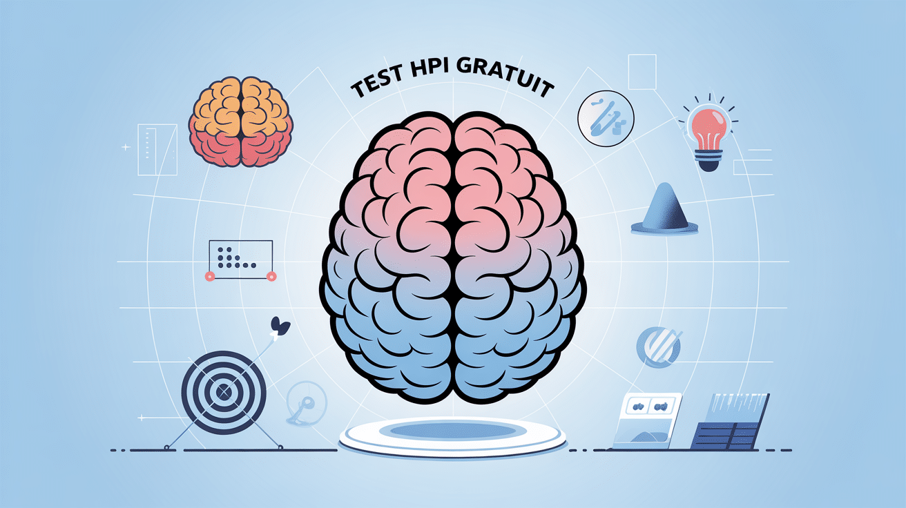 illustration test hpi gratuit cerveau réflexion