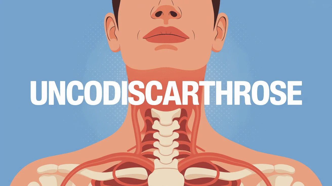 Illustration uncodiscarthrose cervicale stylisée