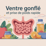 illustration ventre gonfle prise de poids rapide alimentation digestion