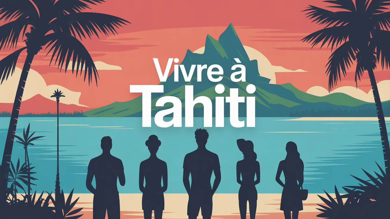 vivre a tahiti illustration rêve lagon