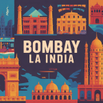 Illustration vibrante de bombay la india patrimoine modernité culture