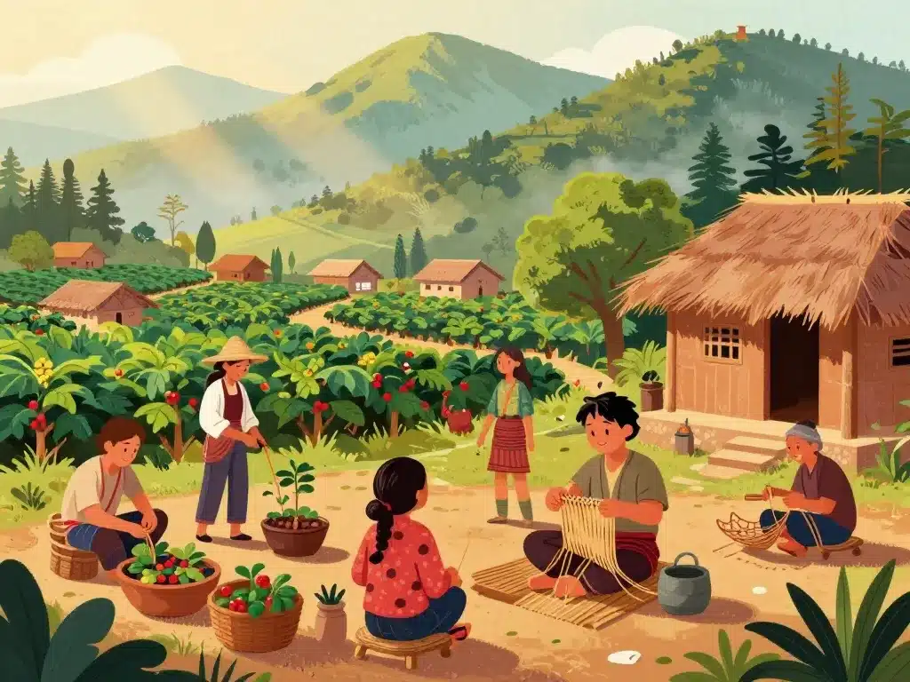 Immersion voyageur wae rebo vie village montagne