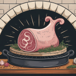 Illustration poitrine agneau four avec épices et herbes