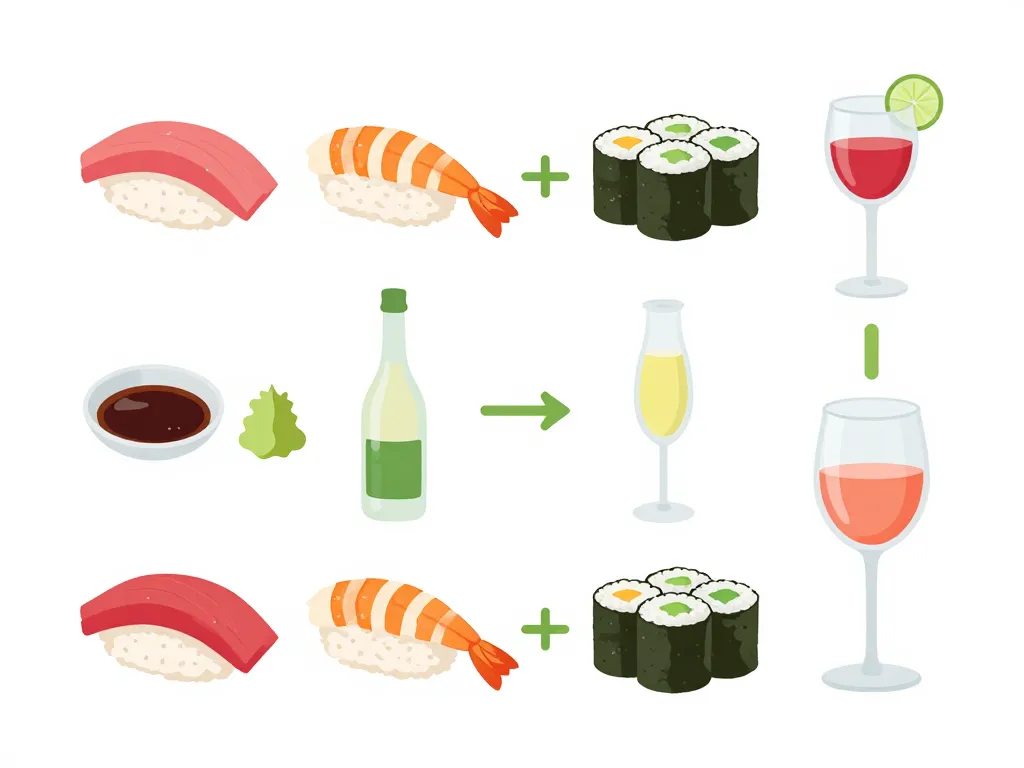 quel vin avec sushi diagramme interactions sauces