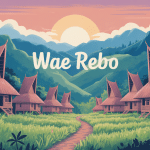 Village wae rebo maisons coniques montagnes brume