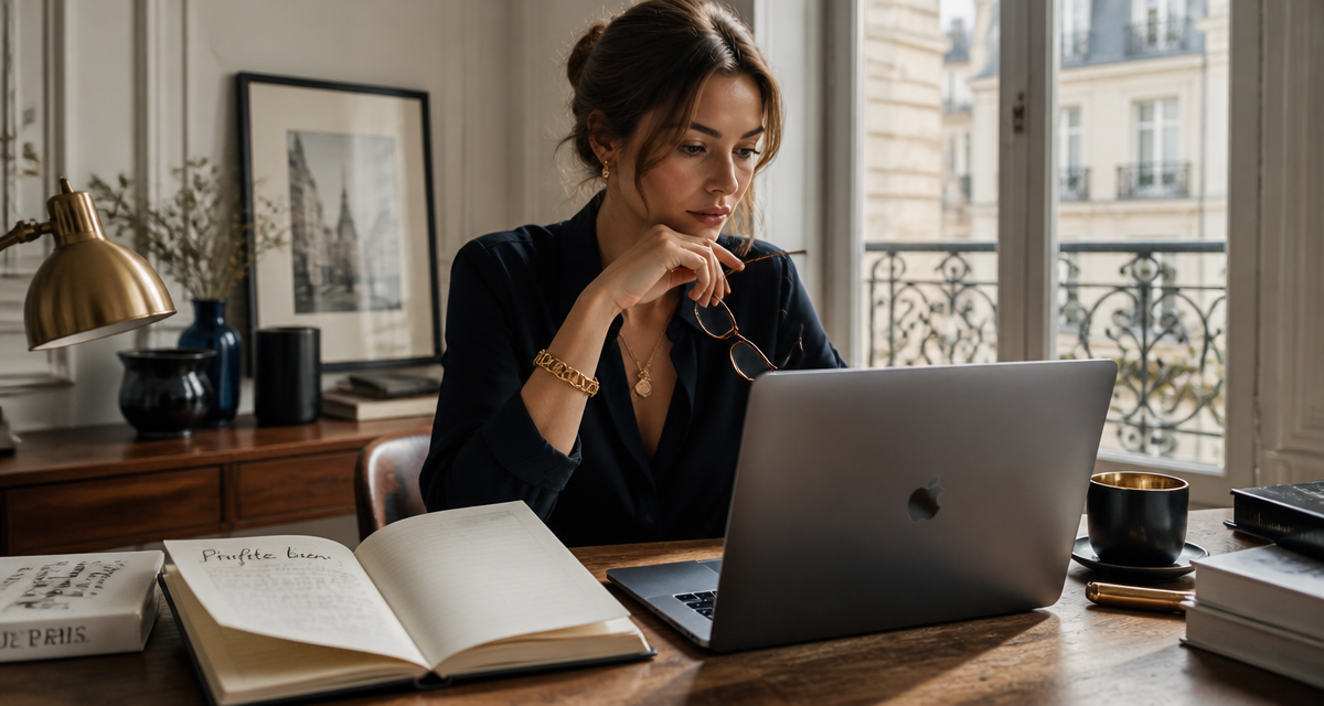 Profite bien écrit sur carnet dans un bureau