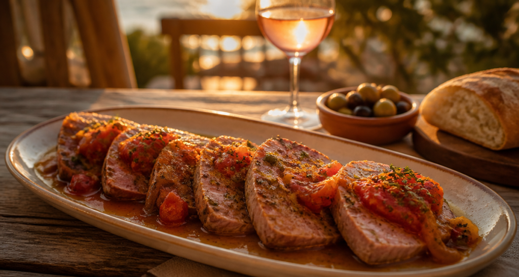 recette thonine provençale assiette terrasse