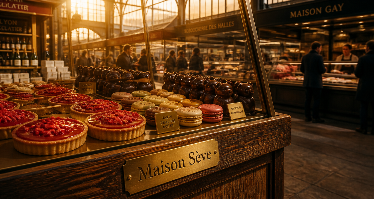 chocolaterie sève les halles de lyon paul bocuse vitrine
