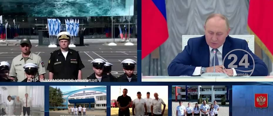 Стаття: Путін по відеозв’язку відкрив у Маріуполі філію Нахімовського військово-морського училища