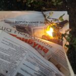 Зображення посту: В містах окупованої Луганщини спалили російські газети