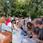 Фото акції «Маріуполь — порт пам’яті» у Німеччині
