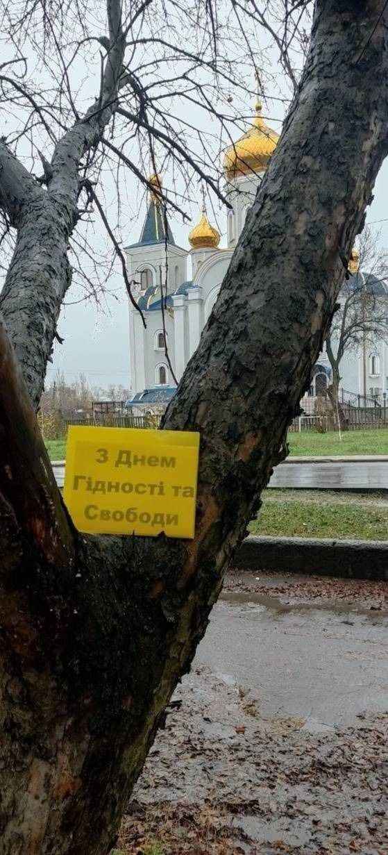 Зображення посту: Мешканці Донецька, Мелітополя та Севастополя провели акцію до Дня Гідності та Свободи