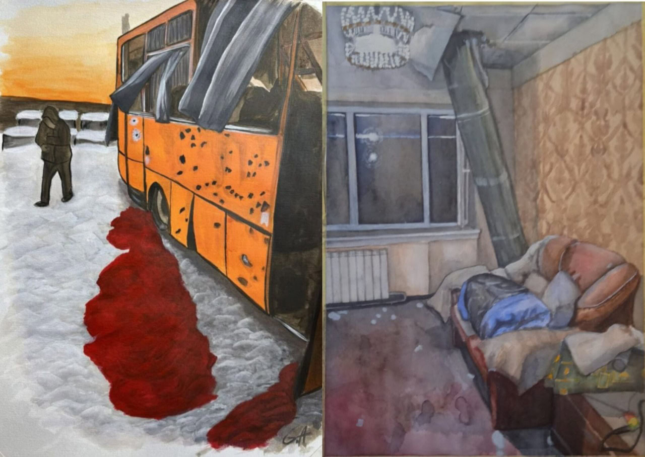 Зображення посту: «На лінії вогню»: діти з Краматорська представили виставку про війну на Донеччині