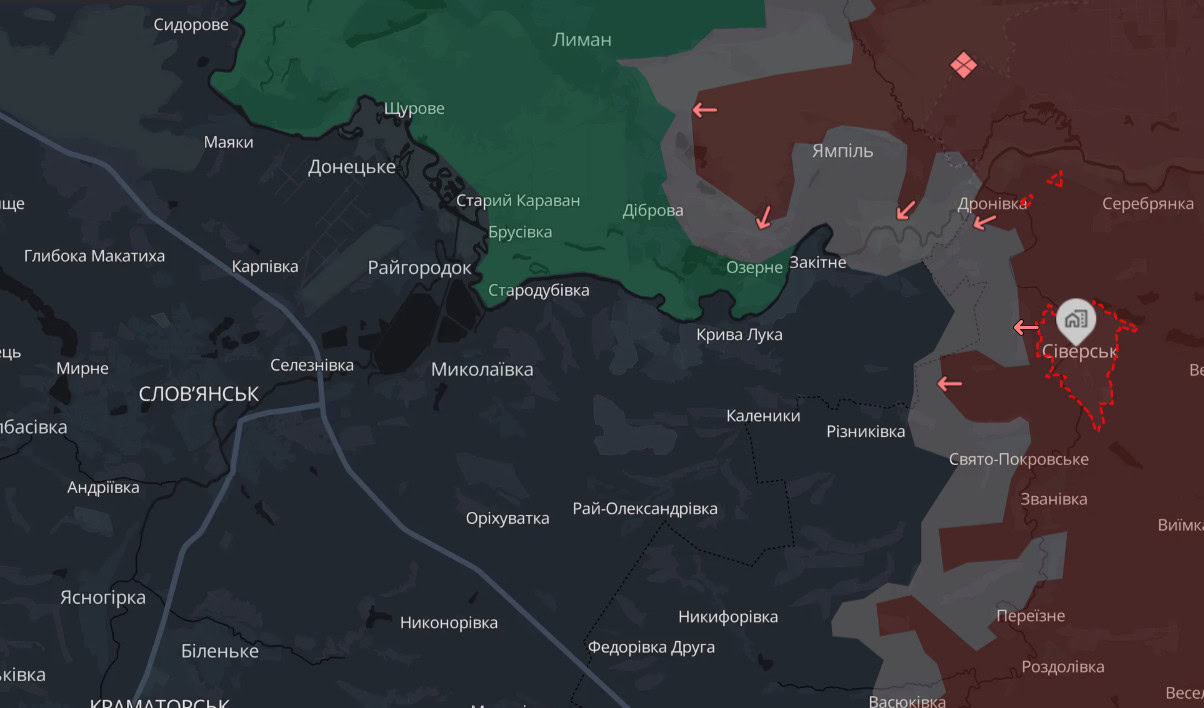 Зображення посту: Російські війська накопичуються в Сіверську для подальшого наступу на українські позиції