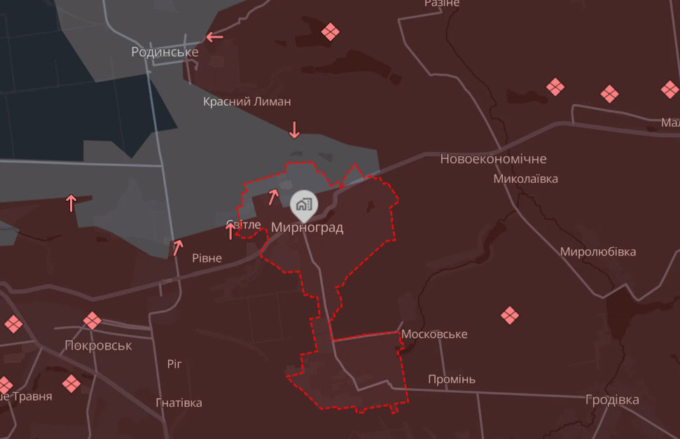 Зображення посту: Російські війська намагалися прорватися на бронетехніці в Мирноград