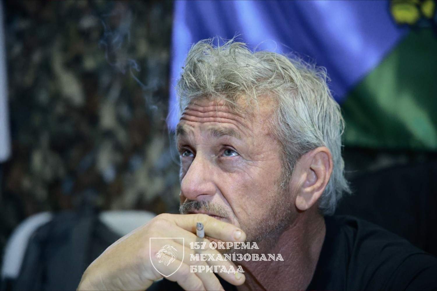 Зображення посту: Шон Пенн відвідав українських військових на Донеччині