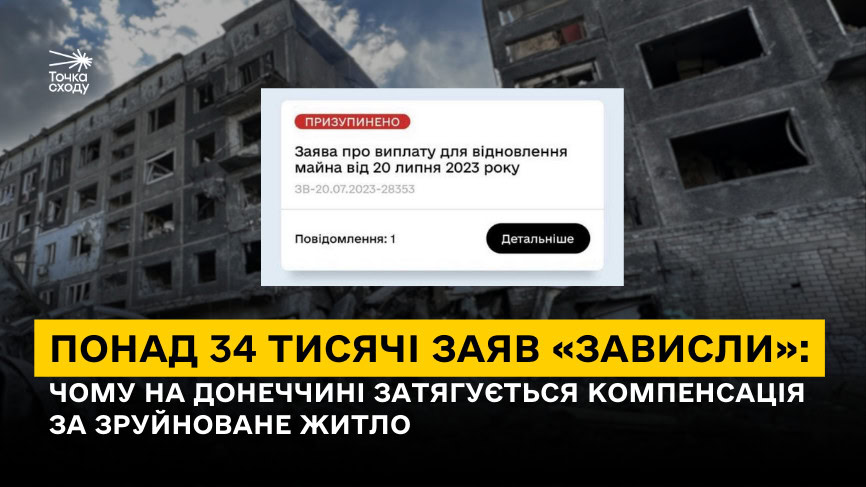 Зображення посту: Понад 34 тисячі заяв «зависли»: чому на Донеччині затягується компенсація за зруйноване житло