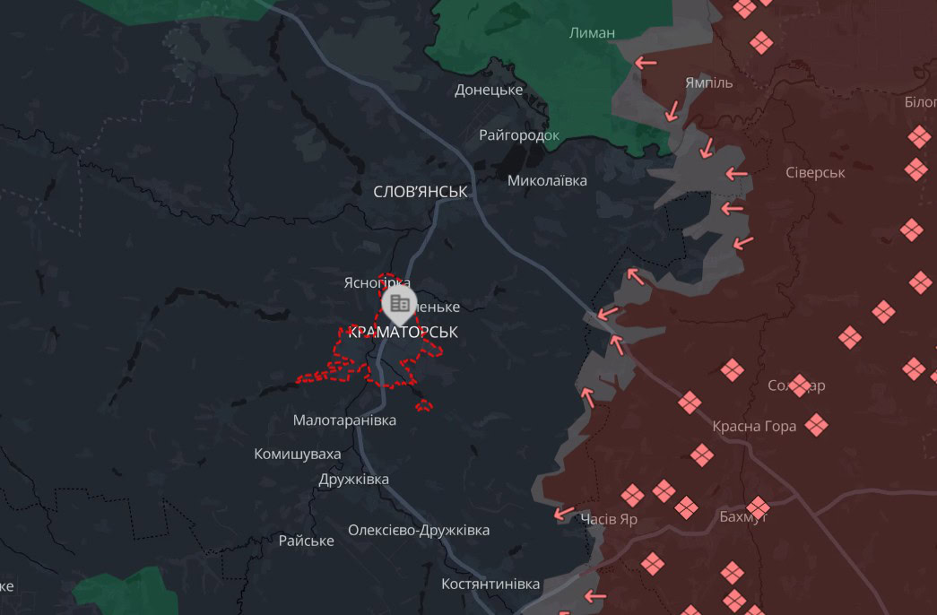 Зображення посту: Росія накопичує техніку для наступу на Краматорськ після потепління