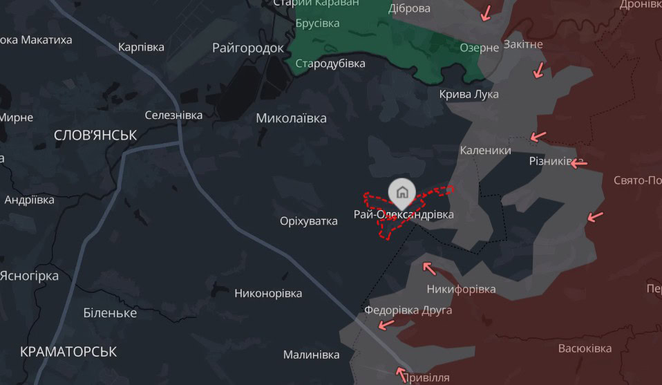 Зображення посту: Російські війська просочилися у Рай-Олександрівку неподалік Слов’янська