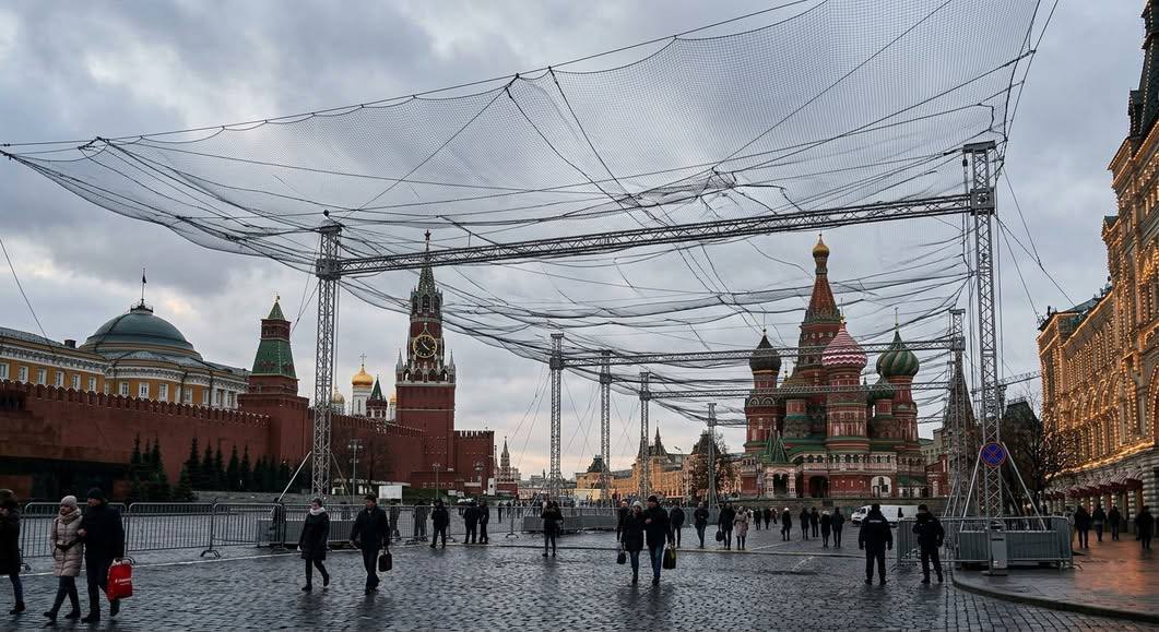Стаття: У Москві Червону площу затягуть антидроновими сітками