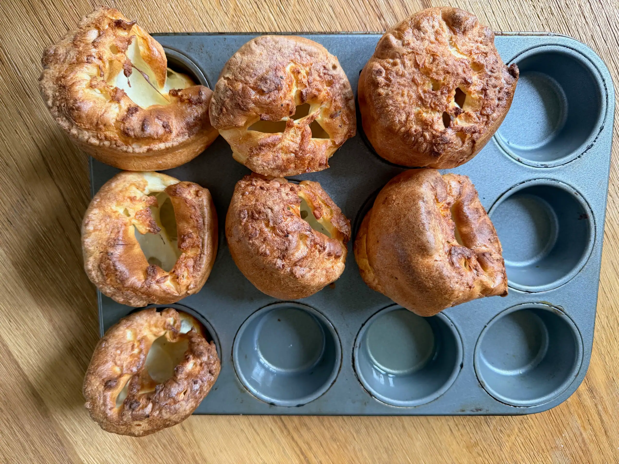 Yorkshire puddings cooked in a tray