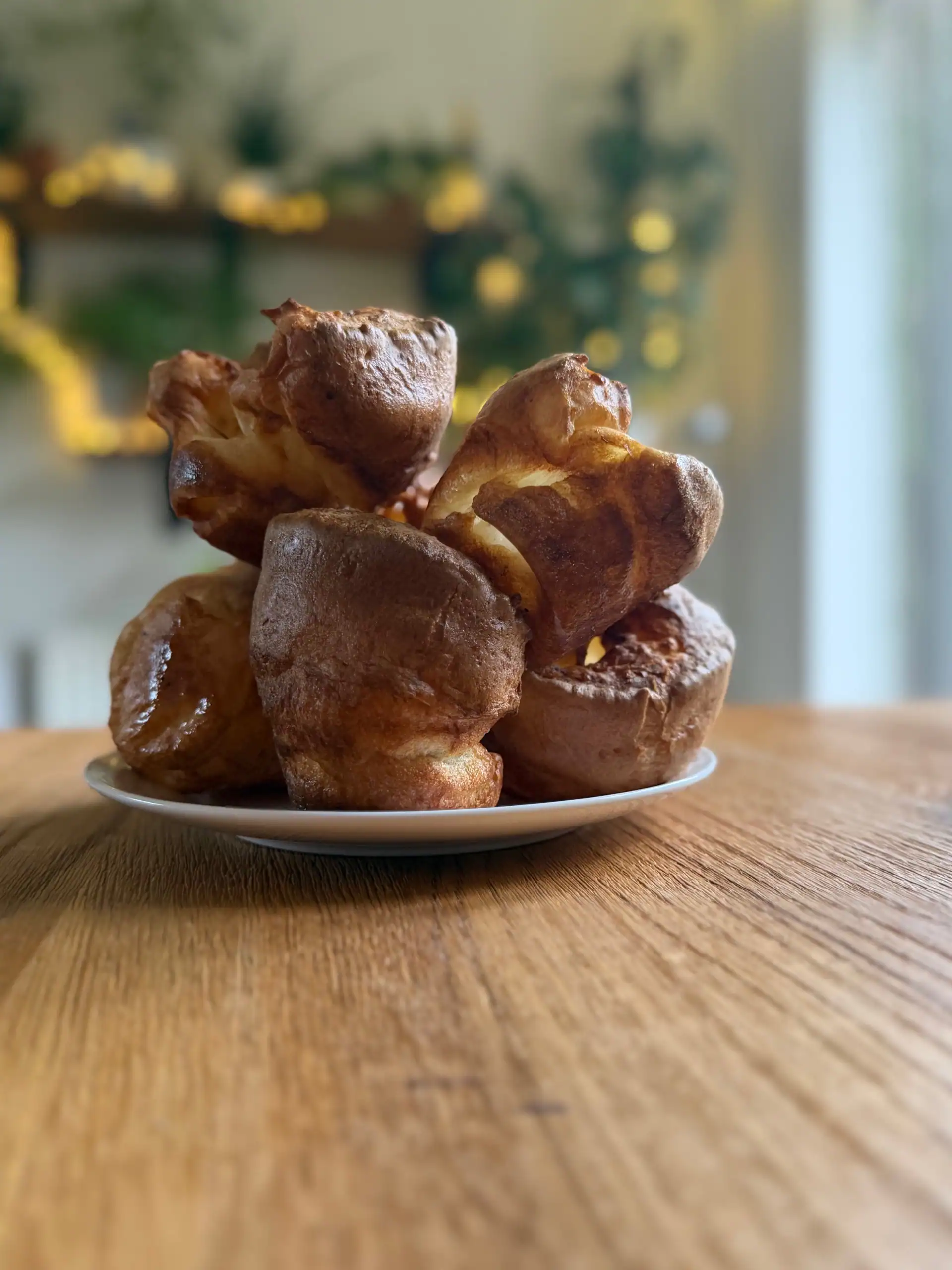 Yorkshire puddings on a plate