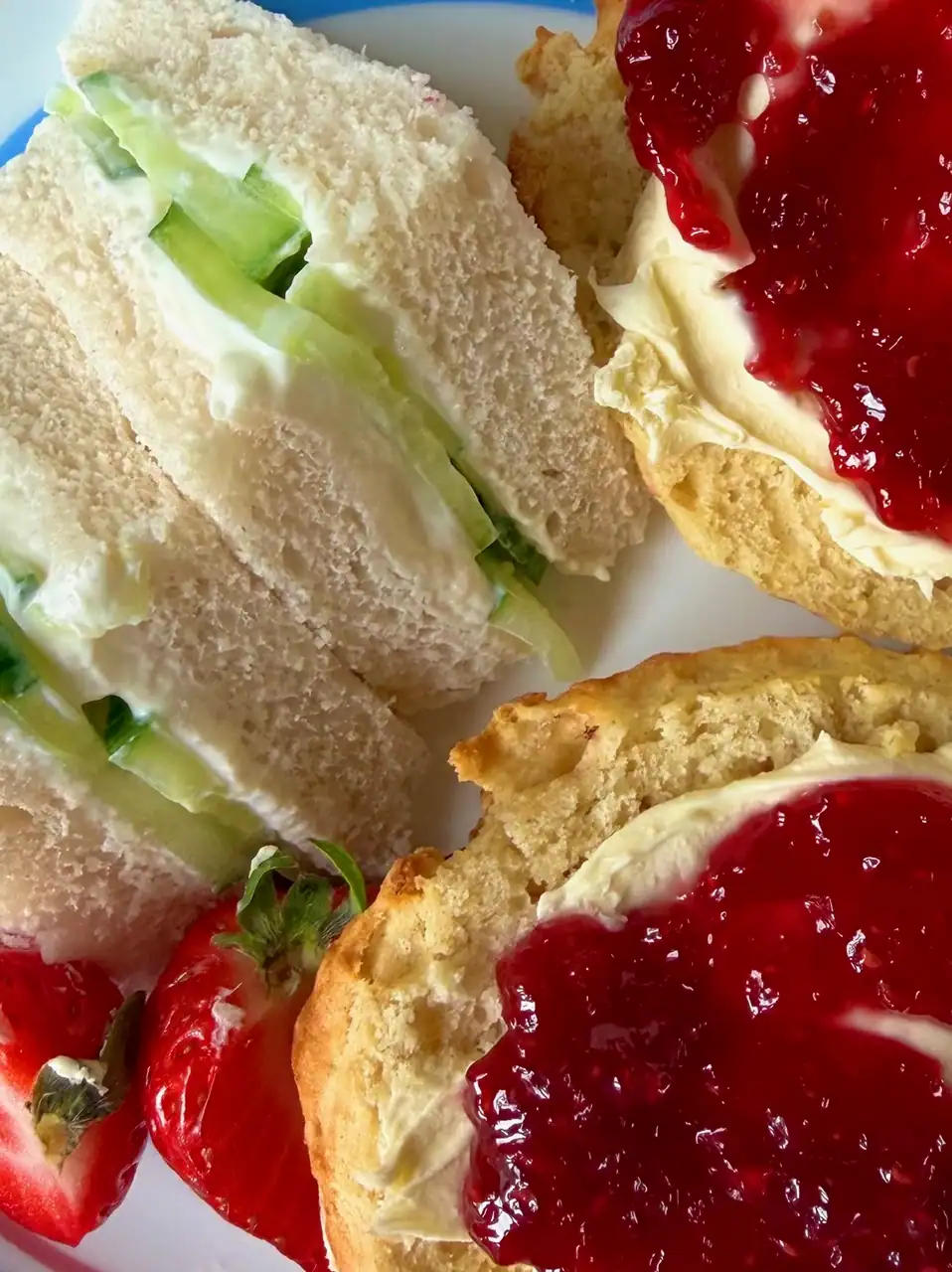 scones and cucumber sandwiches