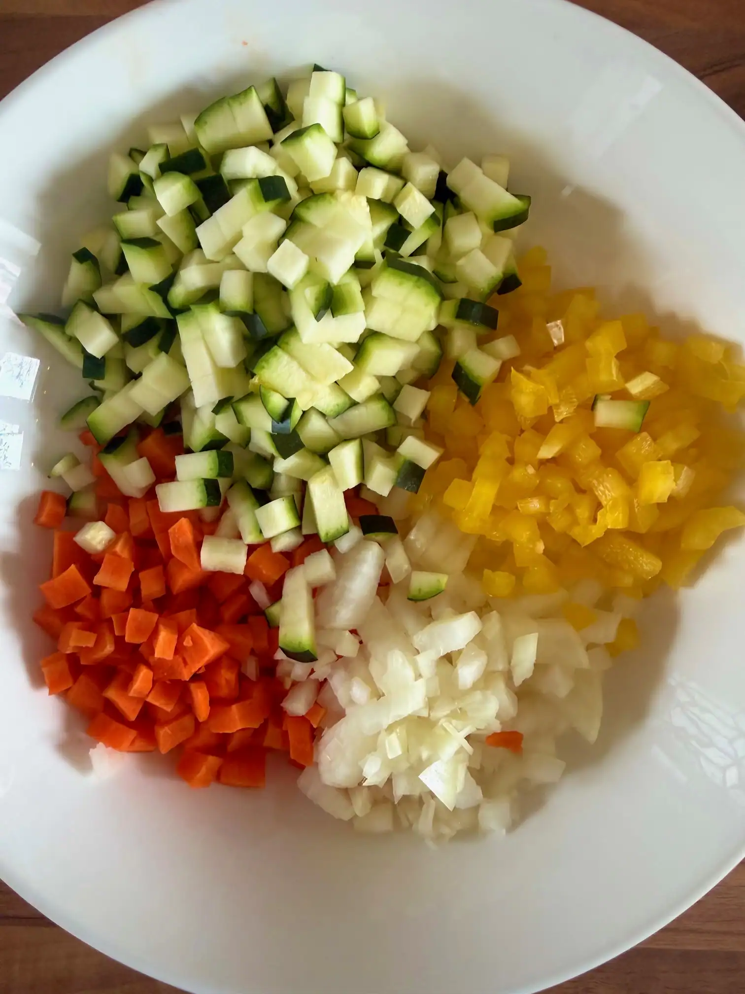 chopped vegetables on a chopping board