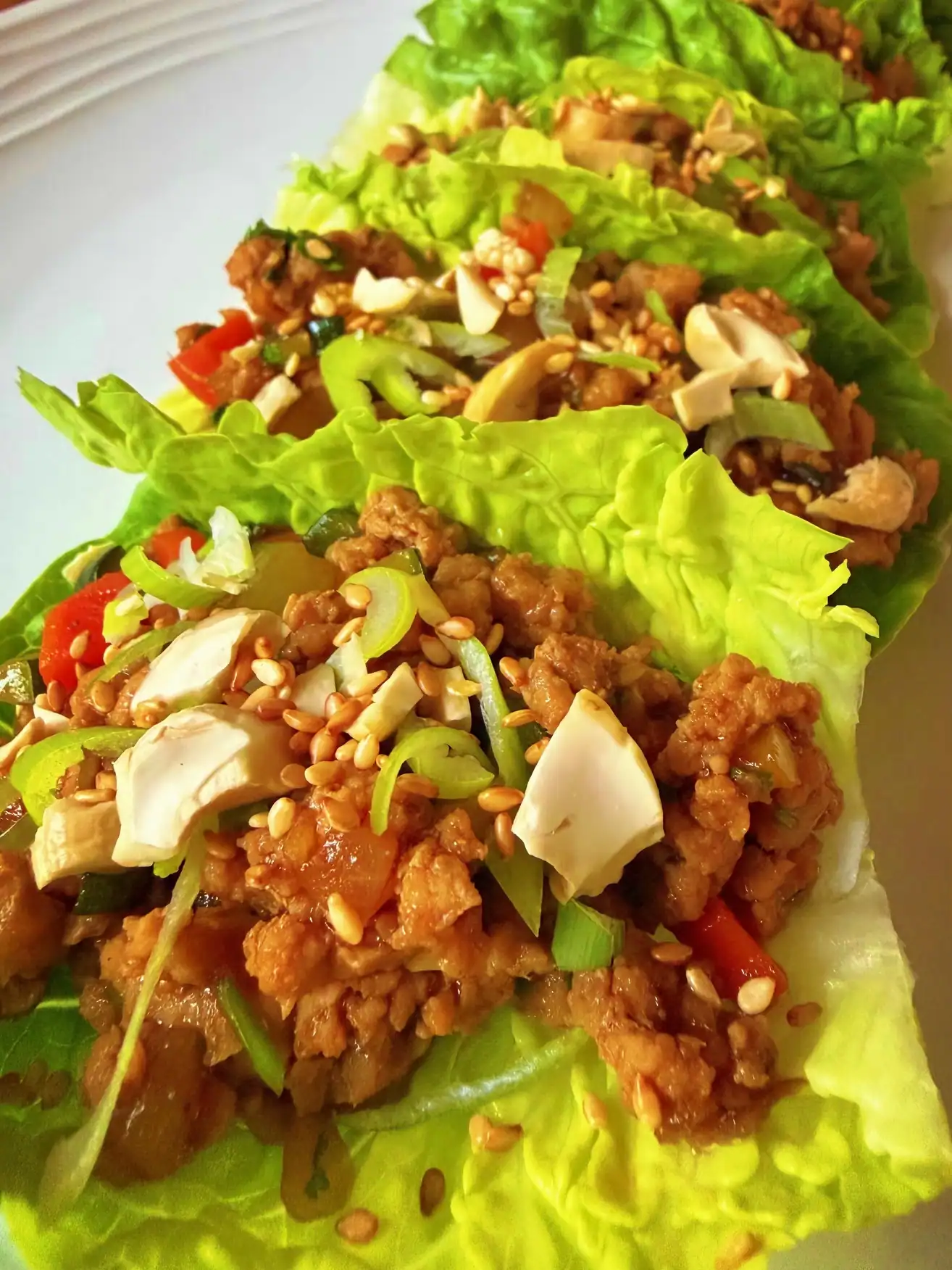 Teriyaki turkey lettuce wraps