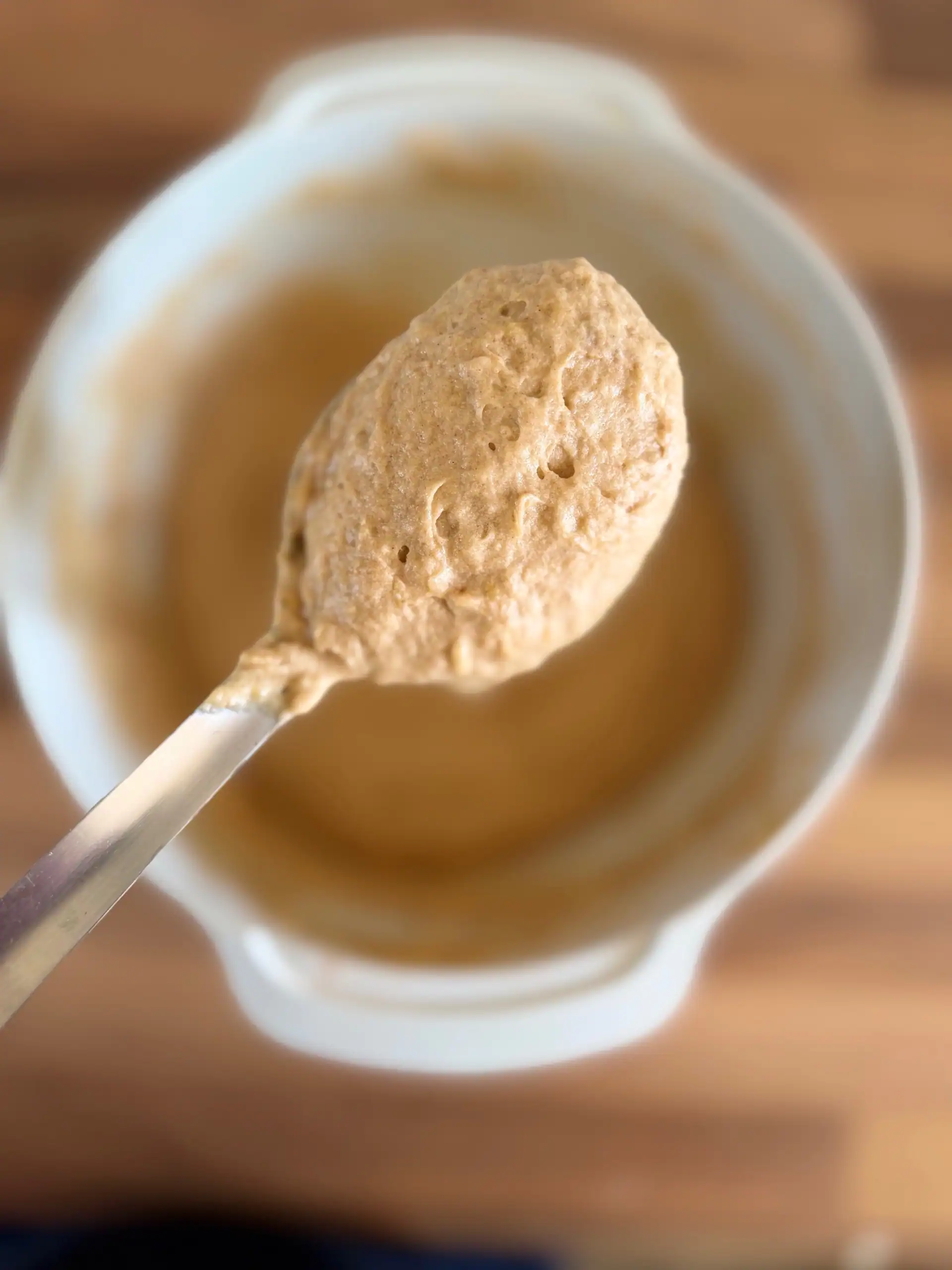 completed banana bread muffin batter