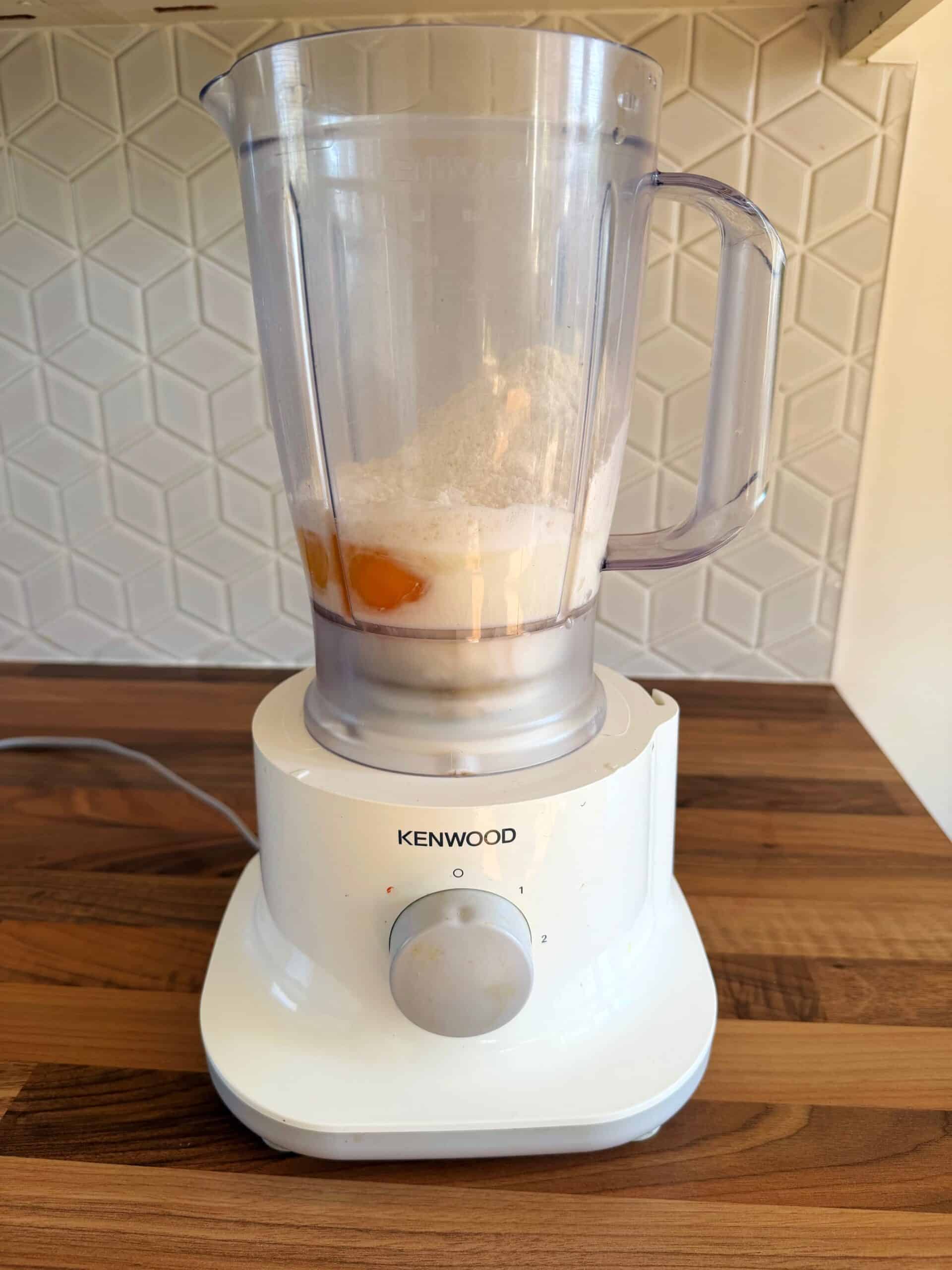 blending cottage cheese batter mix