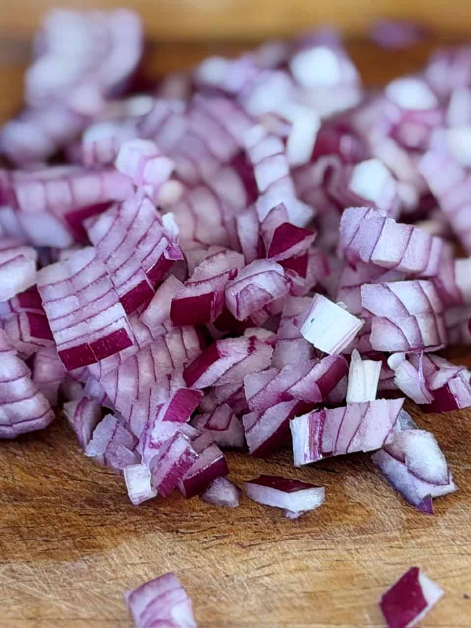 Diced red onion