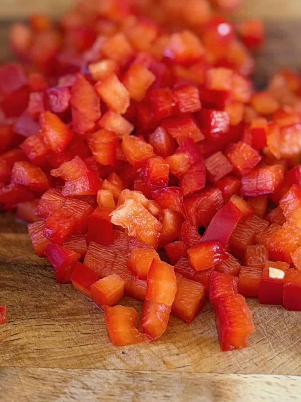 diced red pepper