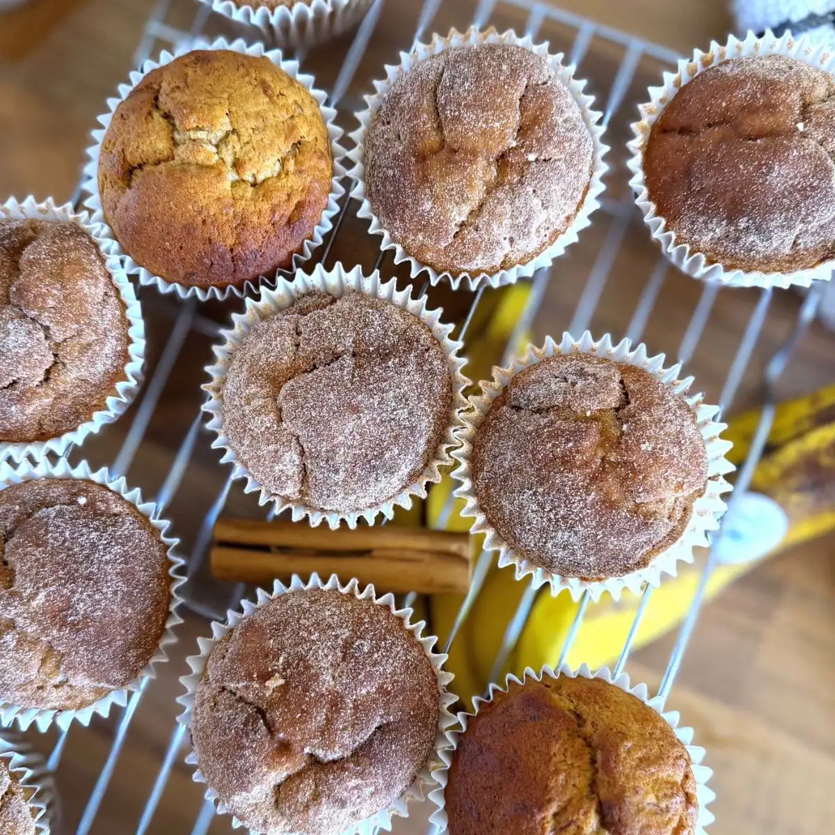 banana cinnamon maple muffins